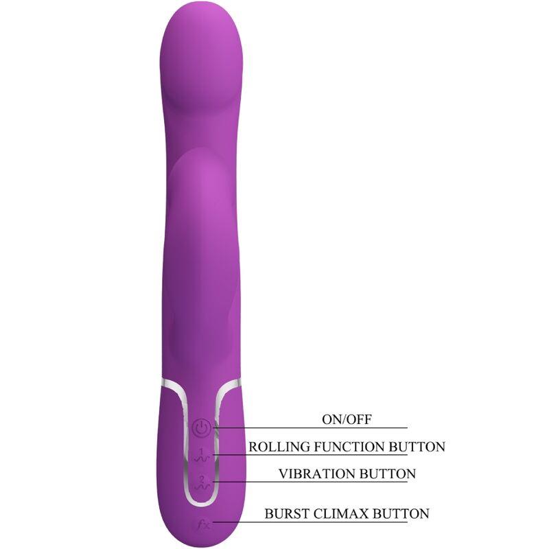 4 IN 1 MULTIFUNCTION VIBRATOR & STIMULATOR PURPLE