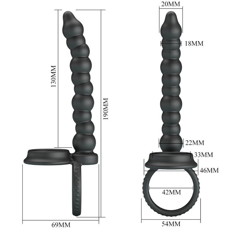 DILLION DOUBLE PENETRATION COCK RING BLACK