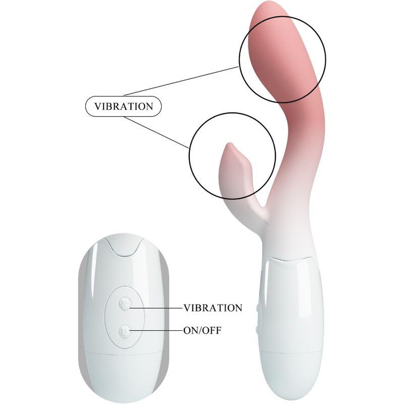 BRIGHTY G-SPOT VIBRATOR + STIMULATOR KLITORISA 30 VIBRACIJ PINK