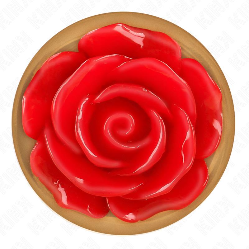 PINK GOLD ANAL PLUG WITH RED ROSE L