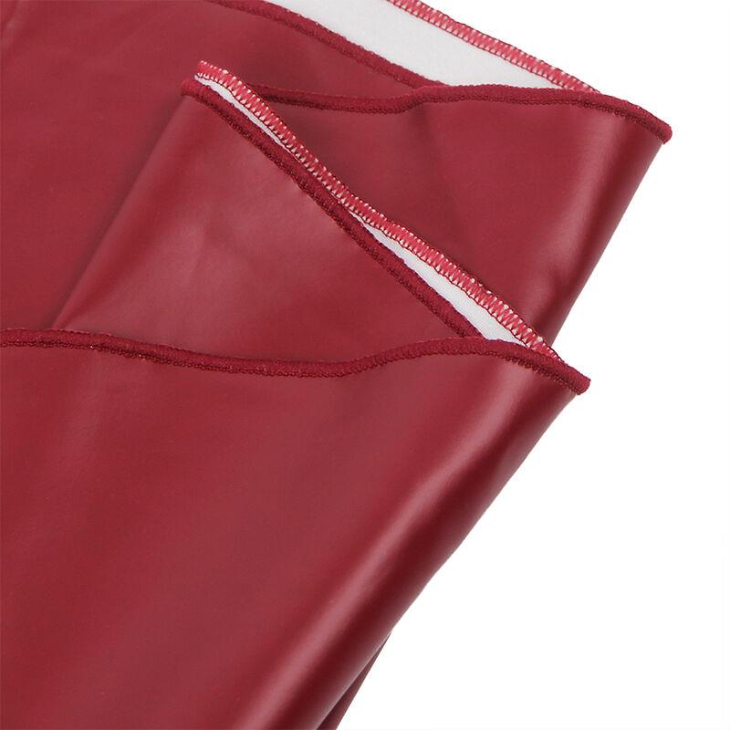 955397 DRESS WITH BURGUNDY LEATHER STRAPS S/M