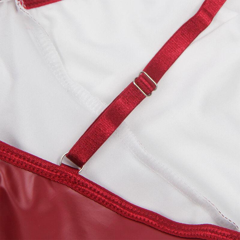 955403 HALJINA S BURGUNDY KOŽNIM TRAKAMA L/XL