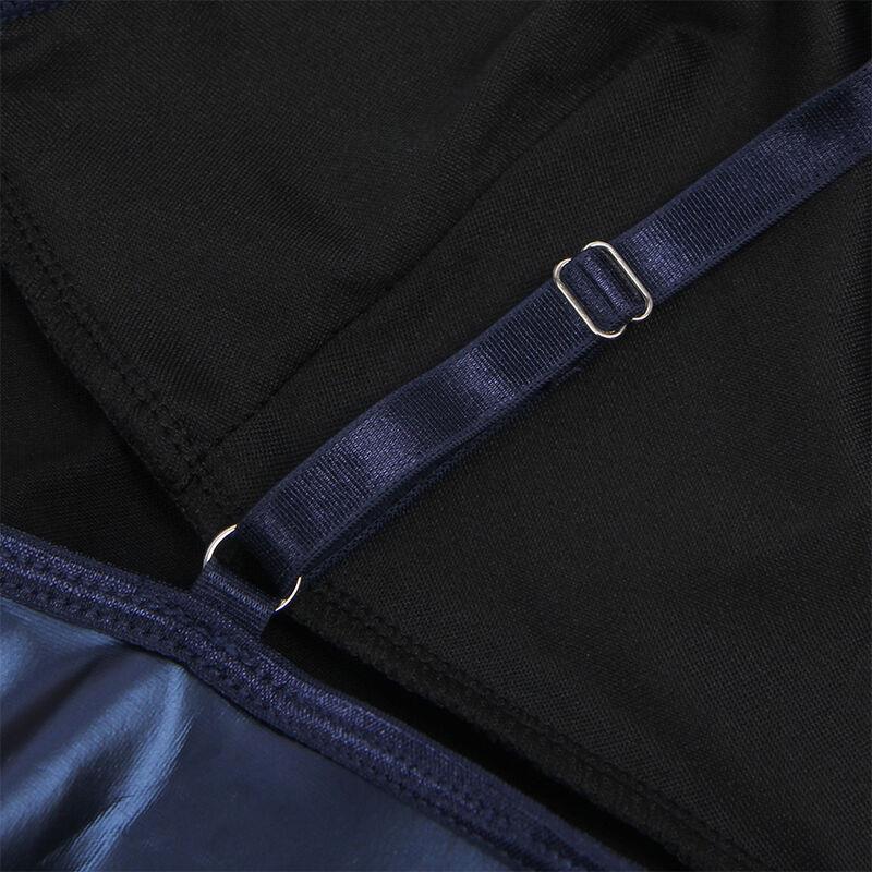 955427 DRESS WITH BLUE LEATHER STRAPS L/XL