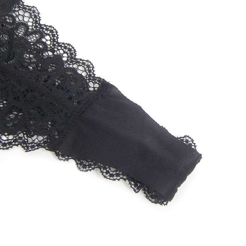 955458 BLACK LEATHER ZIPPER BODY S/M