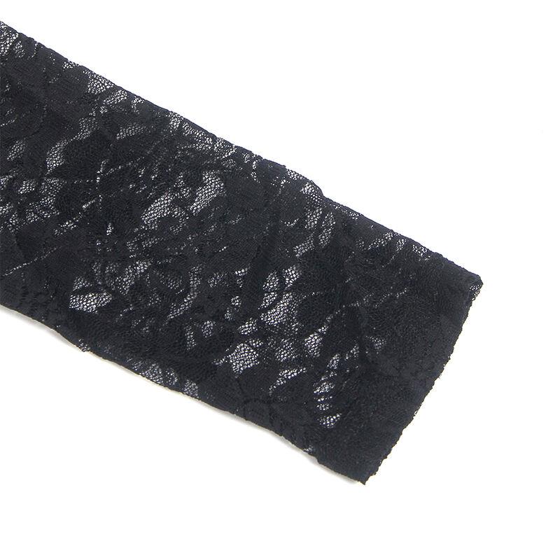 955601 LONG SLEEVED DRESS WITH BLACK LACE L/XL