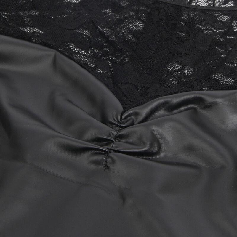 955601 LONG SLEEVED DRESS WITH BLACK LACE L/XL