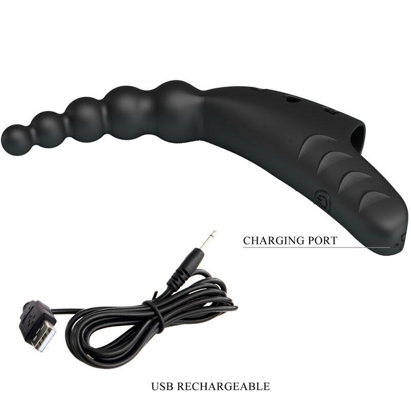 JORDIN FINGER VIBRATOR 10 VIBRATIONS BLACK