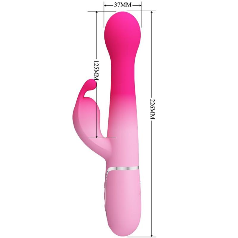 DEJON 3 V 1 MULTIFUNKCIONALNI ZAJČJI VIBRATOR ROZA