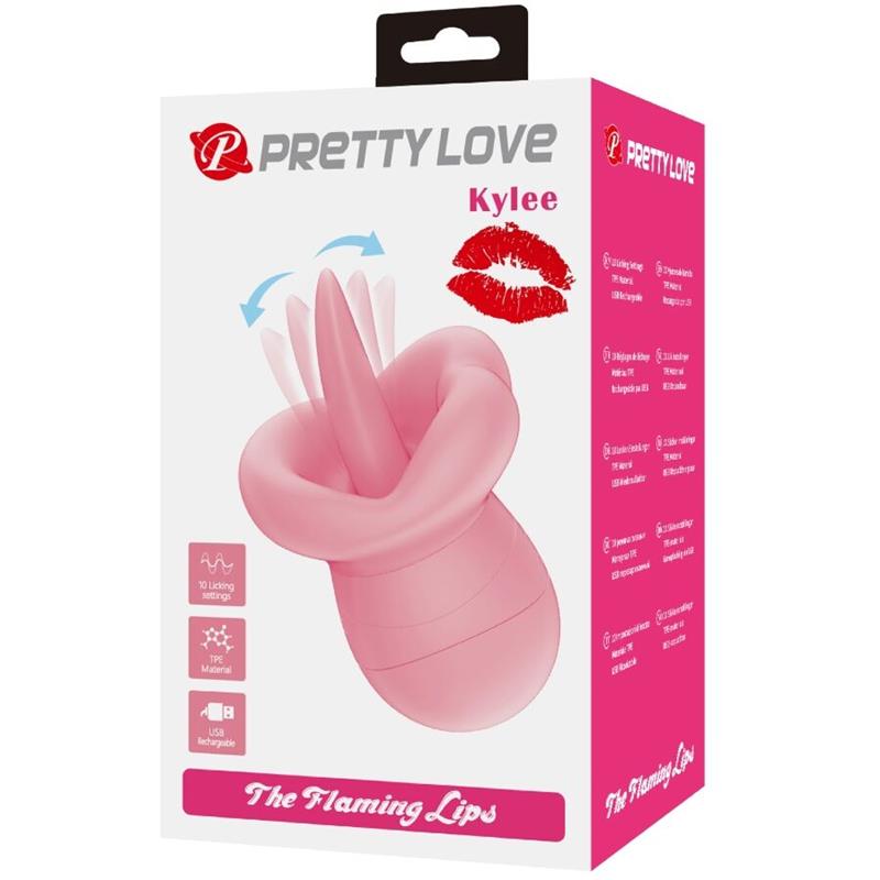KYLEE TONGUE CLITORIS STIMULATOR 10 VIBRATIONS NUDE PINK