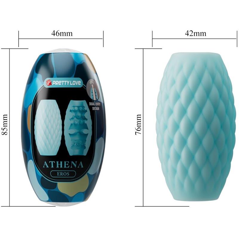 ATHENA EROS SILICONE MALE MASTURBATOR SKY BLUE