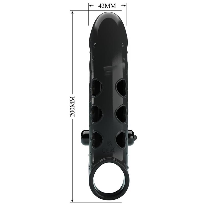 VIBRATING PENIS SLEEVE BLACK