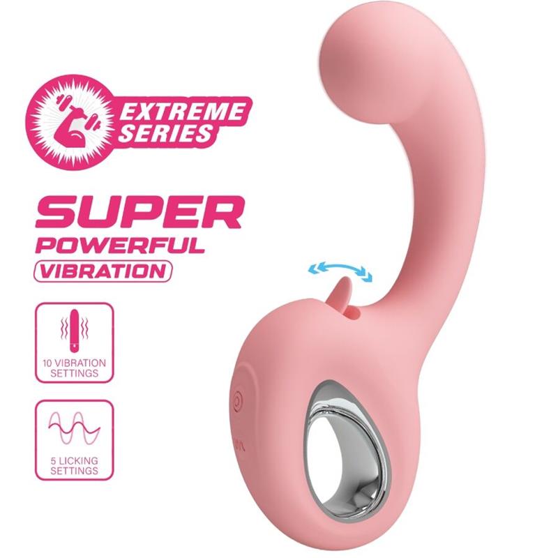 ERYNNYES G-SPOT VIBRATOR + CLITORIS STIMULATOR 10 VIBRATIONS PINK