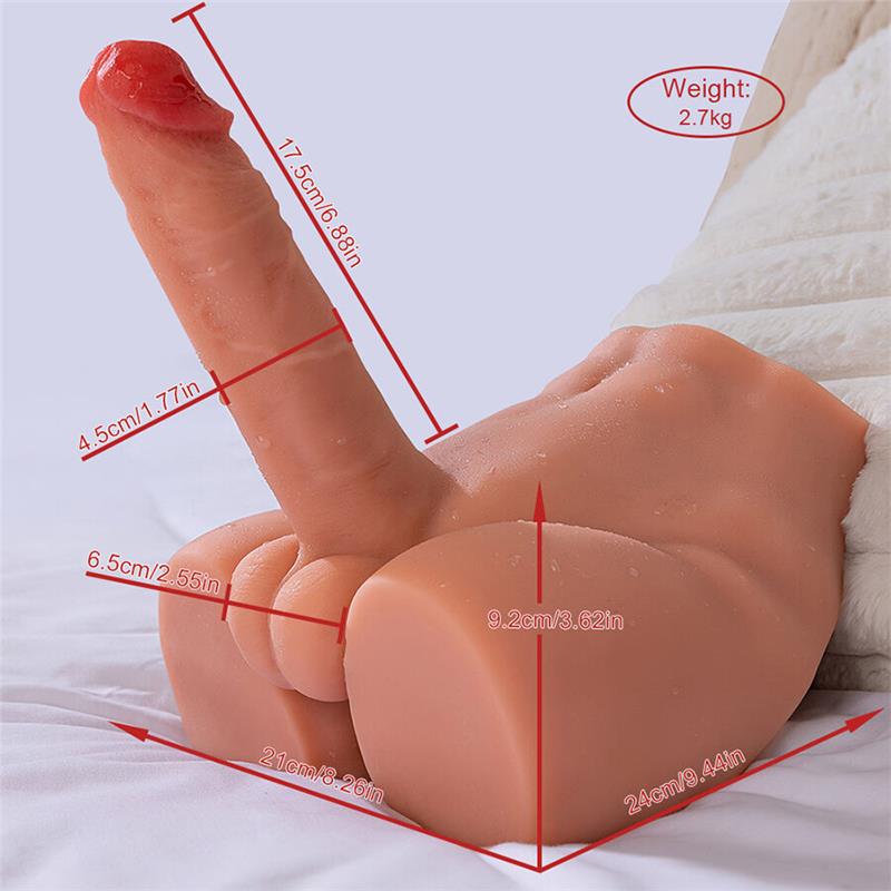 PEEL DILDO ASS REALISTIC DILDO MASTURBATOR FRONT POSITION WITH THRUSTING 17.5 CM
