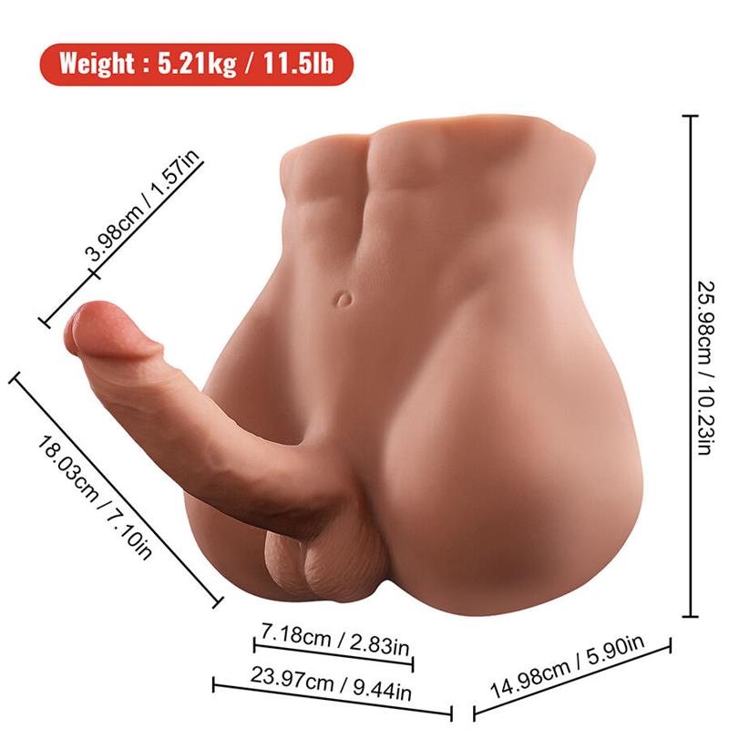 BERTLETT DILDO ASS REALISTIC DILDO AND ANUS MASTURBATOR FRONT POSITION WITH THRUSTING 18 CM