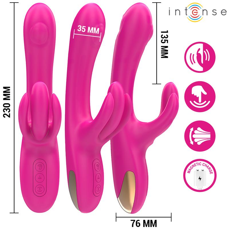 BRITNEY MULTIFUNKCIJSKI RABBIT VIBRATOR 23 CM ROZA