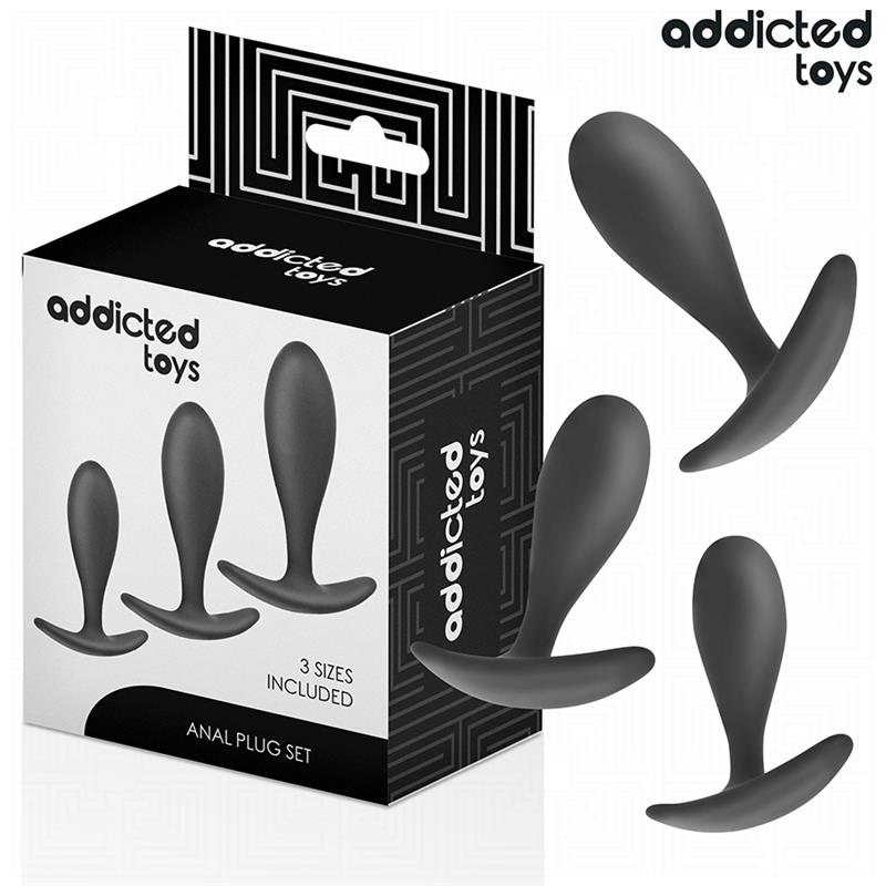 SET OF 3 ANAL PLUG SILICONE MODEL 2