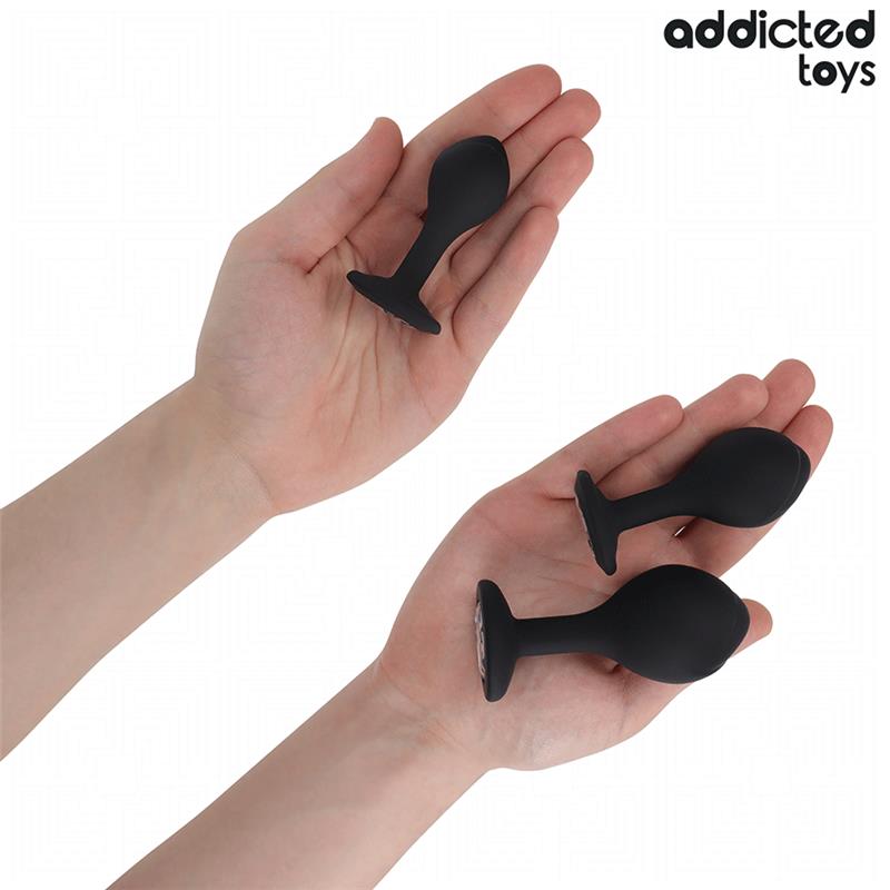 SET OF 3 ANAL PLUG SILICONE WITH JEWEL