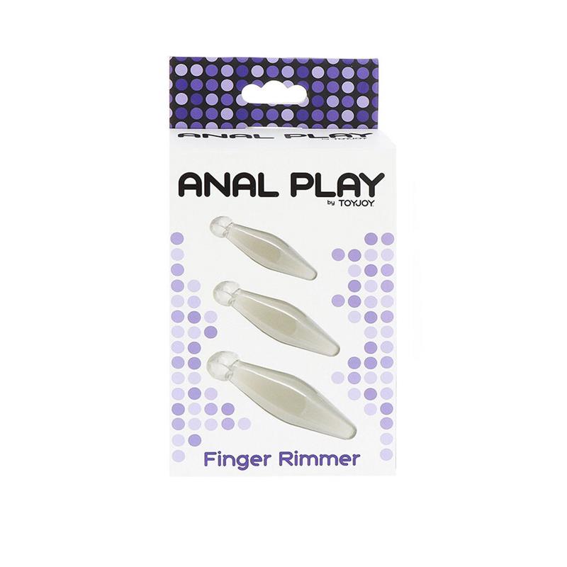 ANAL PLAY 3-PIECE TRANSPARENT FINGER RIMMER