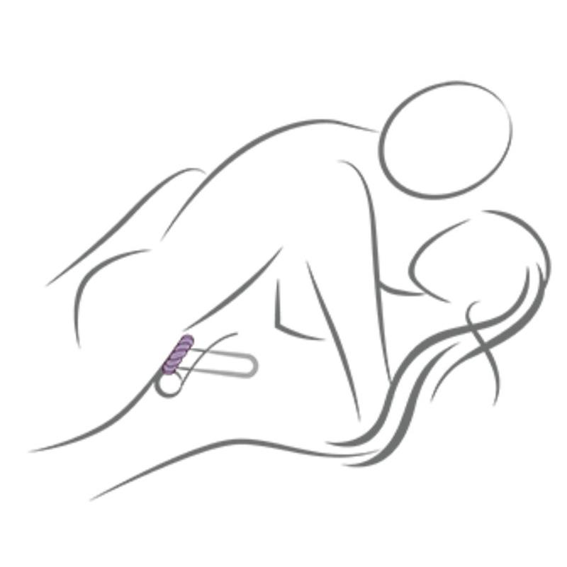 TWIST BLACK SILICONE MASTURBATOR RING