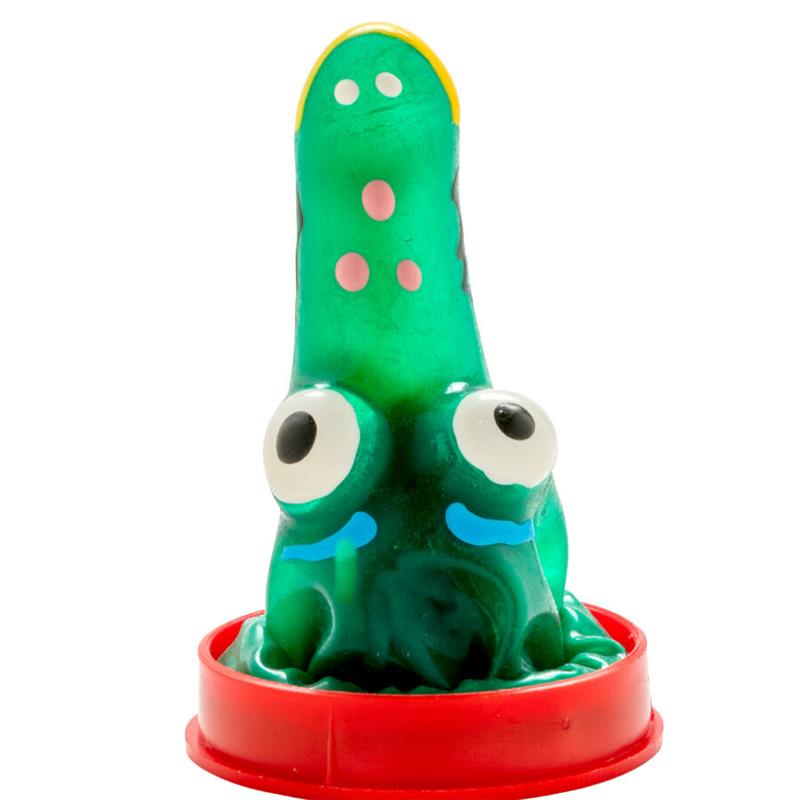 HANDPAINTED NOVELTY CONDOMS CROCODILE MODEL 1
