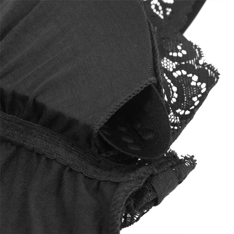 BLACK FLORAL LACE DETAIL TEDDY S/M