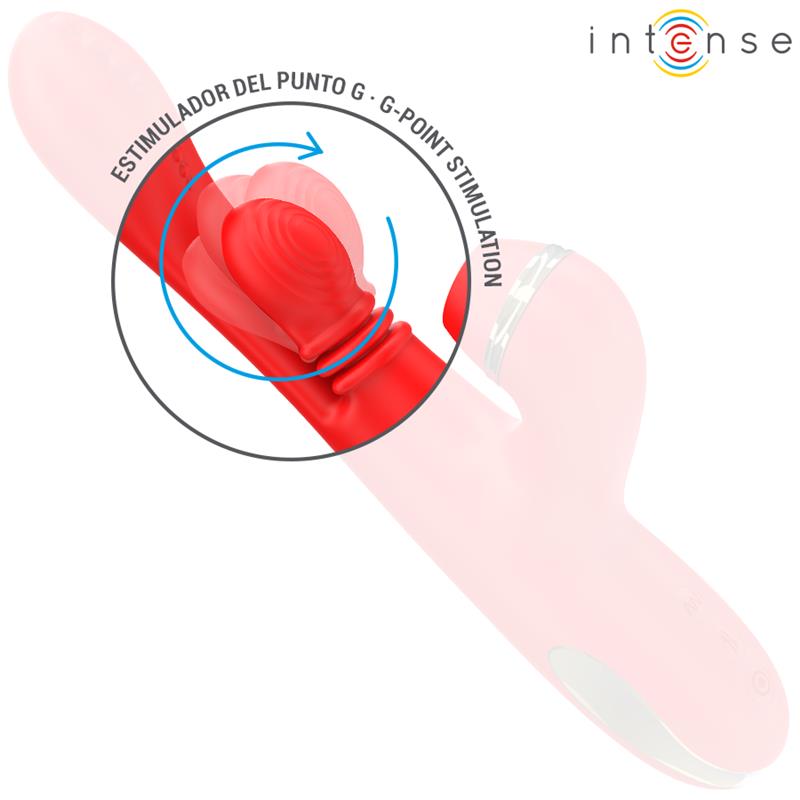 KATY MULTIFUNCTION CLITORIS STIMULATOR 4 INTERCHANGEABLE HEADS RED