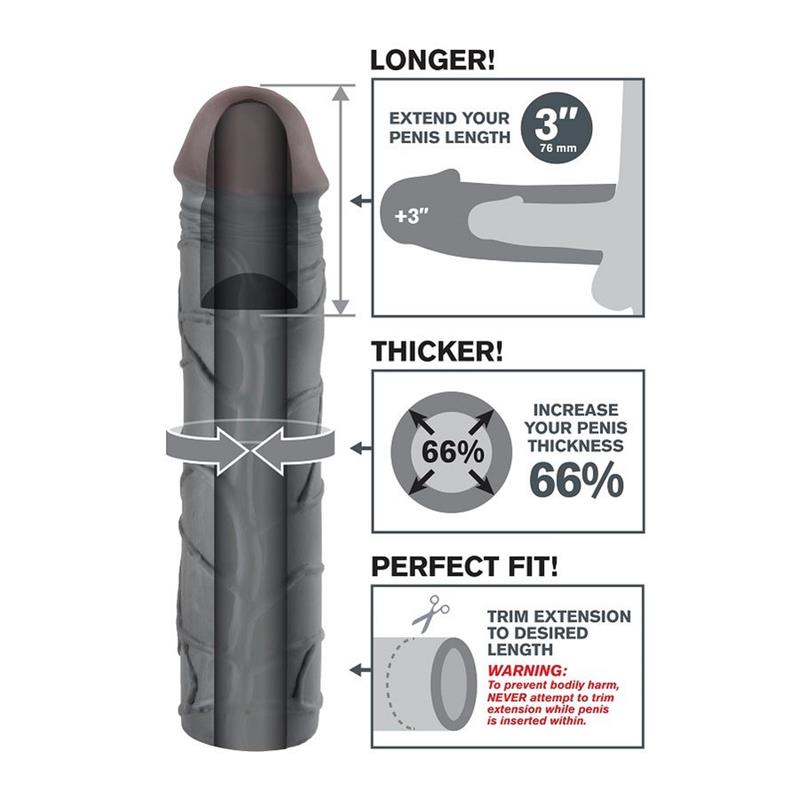 MEGA 3 PODALJŠEK ČRNE BARVE