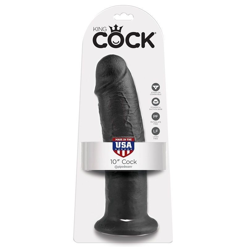 10 DILDO BLACK 25 CM