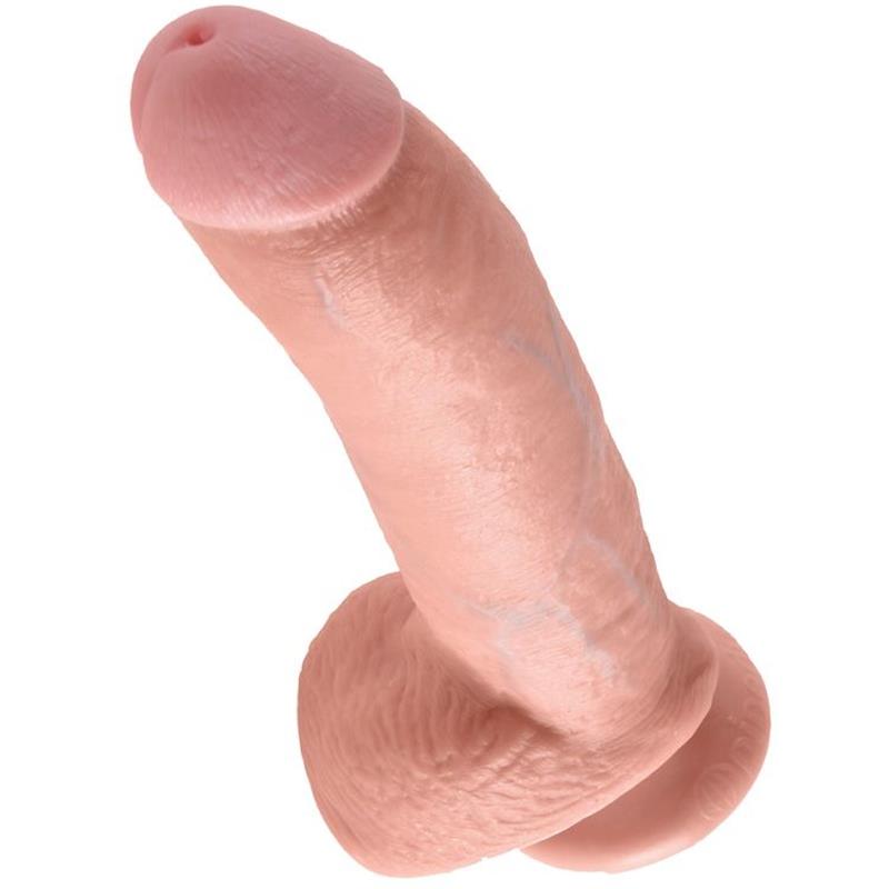 9 DILDO KOŽA Z JAJCI 22.9 CM