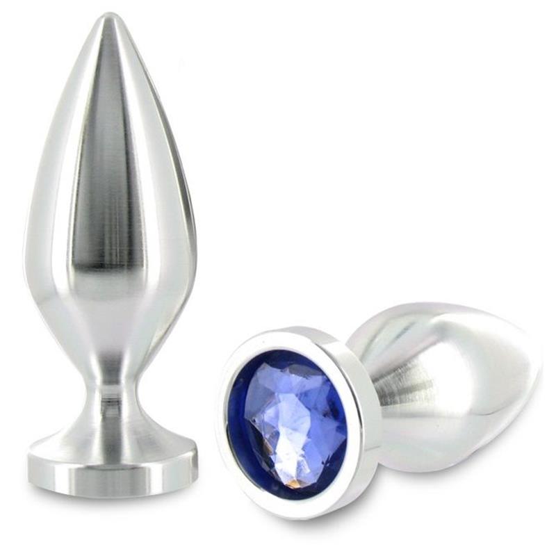 ANAL PLUG ALUMINIJ CRYSTAL BOJA SREDNJI 8.89CM