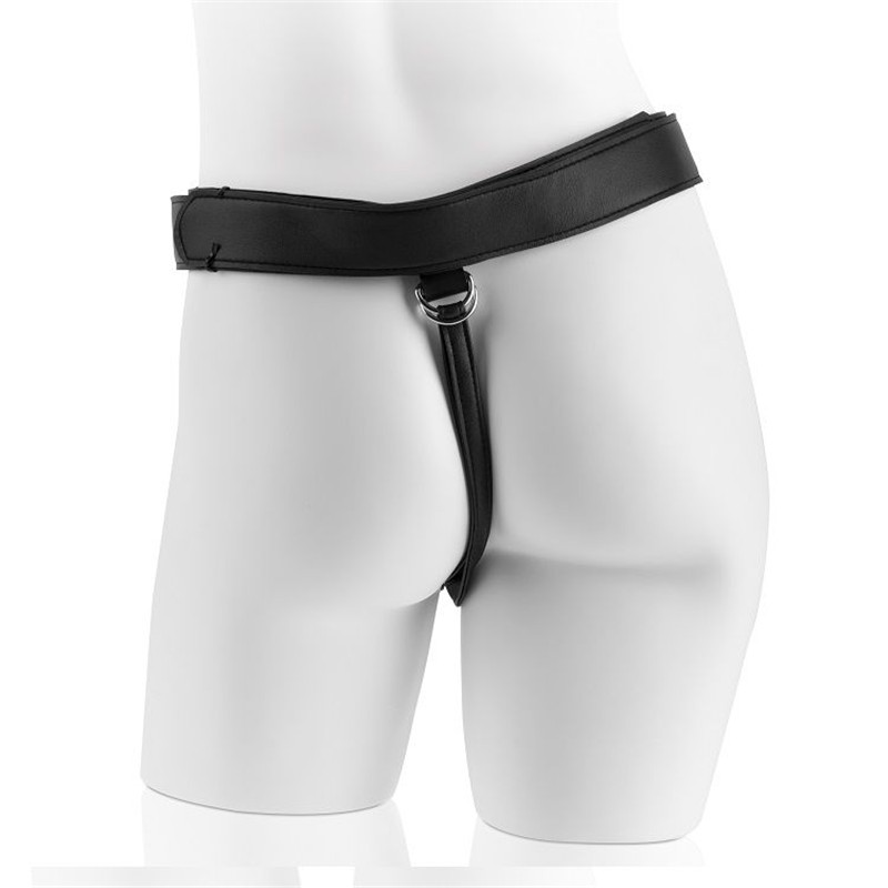 HARNESS WITH BLACK REALISTIC PENIS 22.9 CM