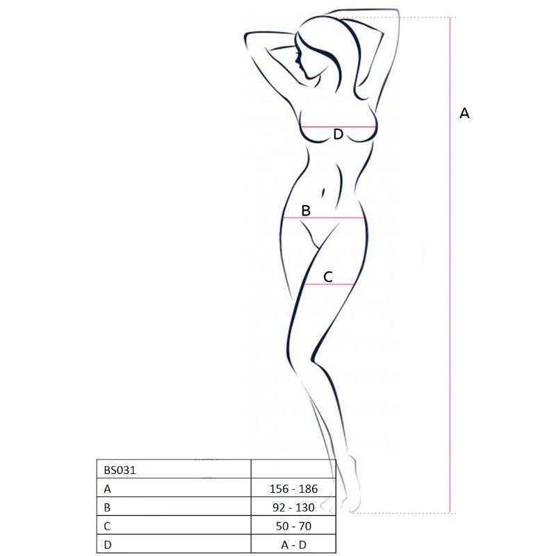 ŽENA BS031 BODYSTOCKING CRNA JEDNA VELIČINA