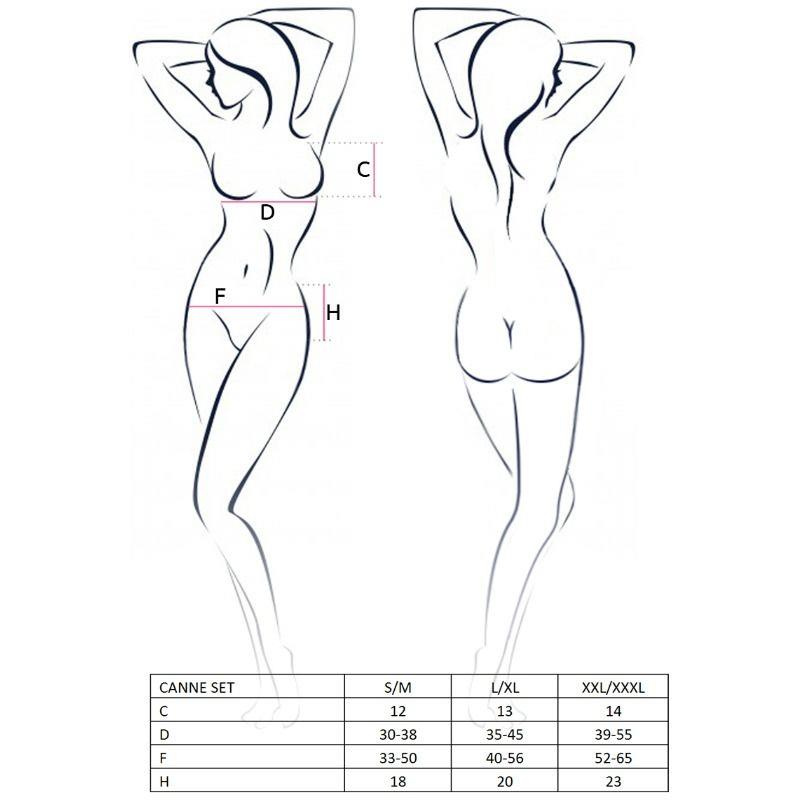 WOMAN CANNE SET BLACK SIZE L/XL