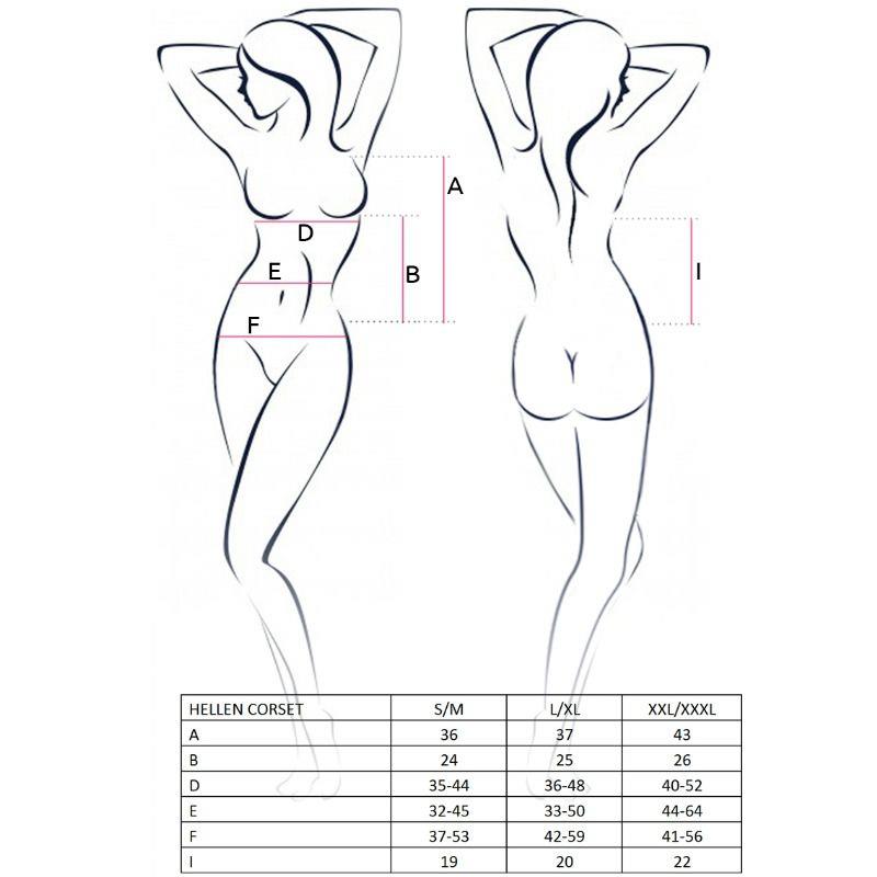 WOMAN HELLEN CORSET BLACK SIZE S/M