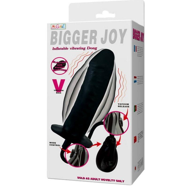 BIGGER JOY INFLATABLE DILDO WITH VIBRATION 16 CM