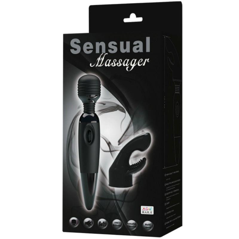 SENSUAL MASSAGER WITH INTERCHANGEABLE HEAD