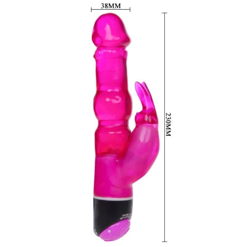 WAVES OF PLEASURE FANTASY VIBRATOR WITH LILAC RABBIT 23 CM