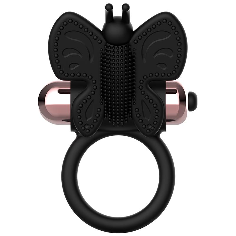 COCK RING BUTTERFLY WITH VIBRATOR BLACK/ GOLD