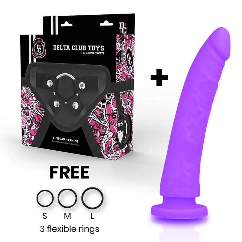 TOYS ARNES + DONG PURPLE SILICONE 20 CM -O- 4 CM